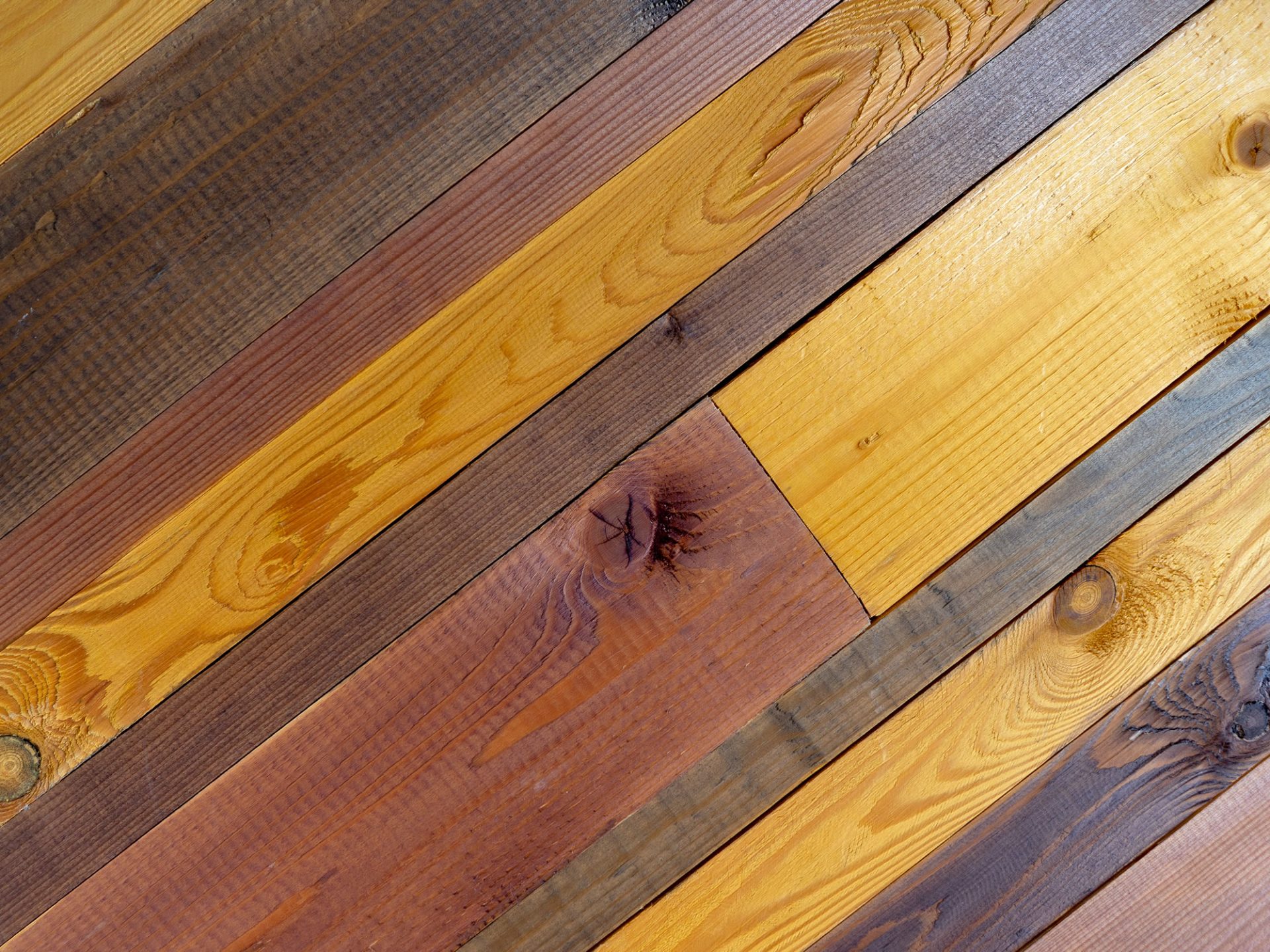 Stained timber deck